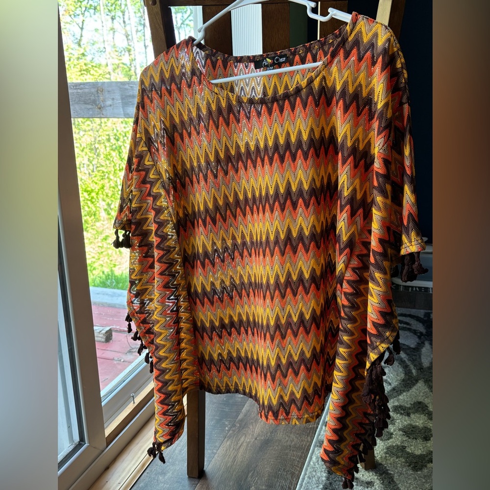 Cato Boxy Brown and Orange Tunic